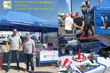 Wagener Hydraulik Messestand auf der demopark 2019